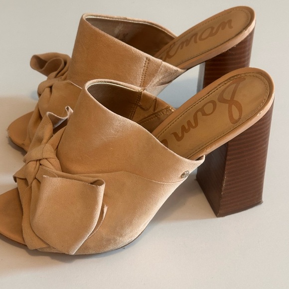 Sam Edelman Yumi Bow Heeled Sandals in Natural - Picture 7 of 8